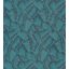 Casadeco Cuba 84326438 SELVA TURQUOISE Natur texturázott trópusi levelek telt türkiz csillogó fémes fény tapéta
