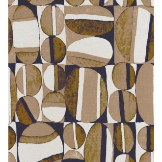   Casadeco Nangara NANG84386410 ANANGU CAMEL et BLUE Etno Natur festett sziklák teveszőr barna sötétkék fehér tapéta