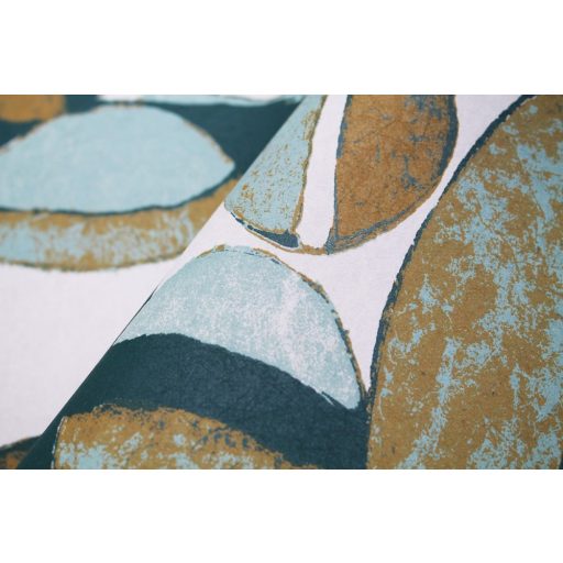 Casadeco Nangara NANG84387335 ANANGU BLUE/VERT/EMERAUDE Etno Natur festett sziklák kék zöld smaragd fehér tapéta