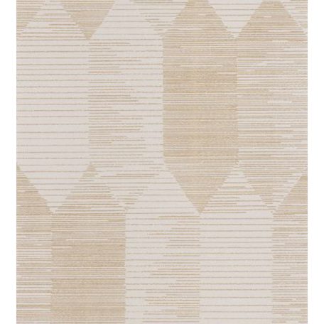 Casadeco Nangara NANG84401230  KIPARA BEIGE Geometrikus textúrázott vonalakkal kialakított hatszög mozaik krém bézs barna tónusok tapéta