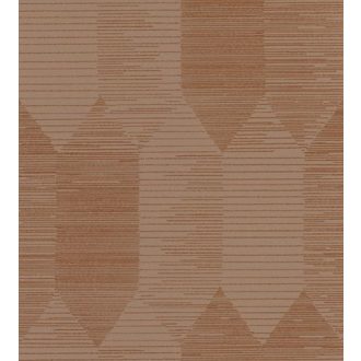   Casadeco Nangara NANG84403314 KIPARA CUIVRE Geometrikus textúrázott vonalakkal kialakított hatszög mozaik barna narancs rézszín tapéta