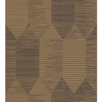   Casadeco Nangara NANG84406336 KIPARA BLEU et CAMELGeometrikus textúrázott vonalakkal kialakított hatszög mozaik teveszőrbarna sötétkék tapéta
