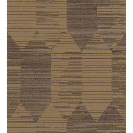 Casadeco Nangara NANG84406336 KIPARA BLEU et CAMELGeometrikus textúrázott vonalakkal kialakított hatszög mozaik teveszőrbarna sötétkék tapéta