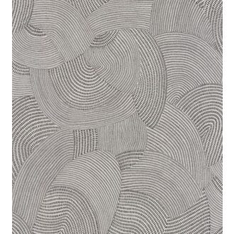   Casadeco Nangara NANG84410409 TJALA BLANC et NOIR Grafikus ősi kavargó etno minta fekete fehér tapéta