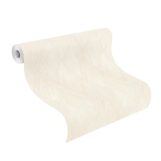 Játékos geometria - nagyszerű grafikai design 3D rombuszok krémfehér krém világosbézs elegáns csillogás tapéta