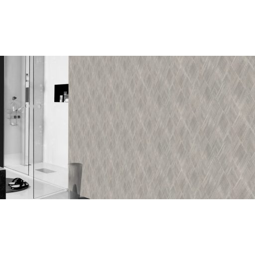 Játékos geometria - nagyszerű grafikai design 3D rombuszok fehér szürke ezüst elegáns csillogás tapéta