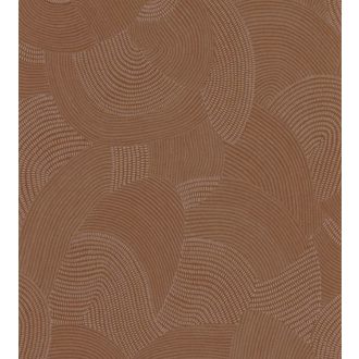   Casadeco Nangara NANG84413328 TJALA CUIVREGrafikus ősi kavargó etno minta meleg rézszín árnyalatok tapéta