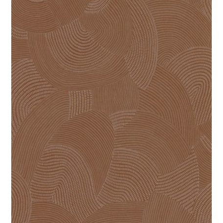 Casadeco Nangara NANG84413328 TJALA CUIVREGrafikus ősi kavargó etno minta meleg rézszín árnyalatok tapéta