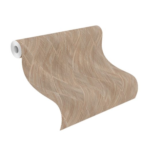 Játékos geometria - nagyszerű grafikai design 3D rombuszok krémfehér bézs barna arany elegáns csillogás tapéta
