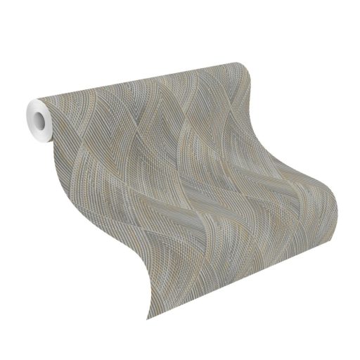 Játékos geometria - nagyszerű grafikai design 3D rombuszok szürke ezüst fekete arany elegáns csillogás tapéta