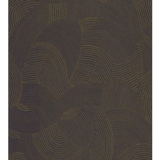   Casadeco Nangara NANG84416429 TJALA BLEU et CAMEL Grafikus ősi kavargó etno minta sötétkék teveszőrbarna tapéta