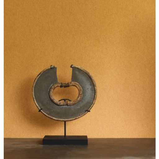 Casadeco Nangara NANG84422426 ULURU JAUNE MOUTARDE Geometrikus etno "kavargó" kőminta mustársárga tapéta