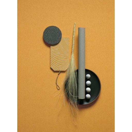 Casadeco Nangara NANG84422426 ULURU JAUNE MOUTARDE Geometrikus etno "kavargó" kőminta mustársárga tapéta