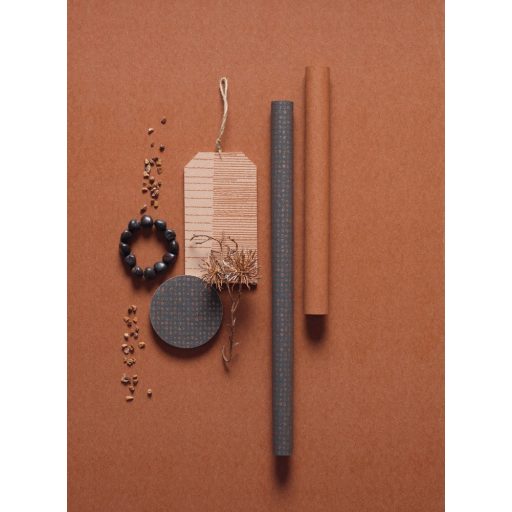 Casadeco Nangara NANG84423225 ULURU ORANGE Geometrikus etno "kavargó" kőminta narancs rézszín fémes fény tapéta