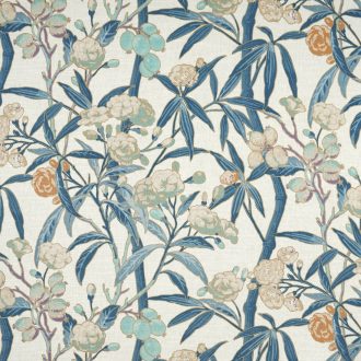   Casadeco Cuba 84466262 TISSU HABANA BEIGE BLEU TURQUOISE bézs kék türkiz textil