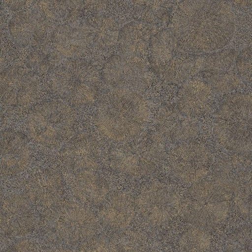 84519595 FOSSILIUM NOIR Natur őskori növényi kövület fekete fémes arany tapéta