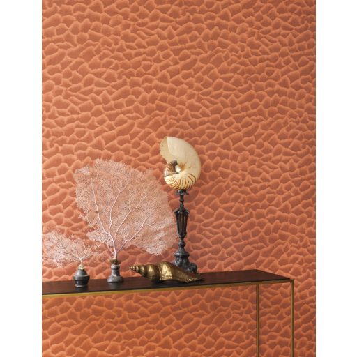 84528328 SQUAMAE ROUGE Natur texturált struktúrminta meleg vörösesbarna/terra tapéta