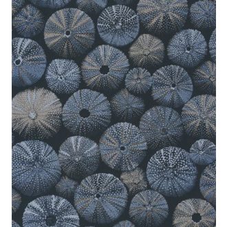 ACHINOS BLUE Natur mélytengeri világ tengeri sünök fekete fémes kék és arany tapéta