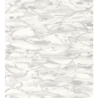 OCEANUM BLANC Natur óceán hullámai hűvös fehér fémes csillogó tapéta