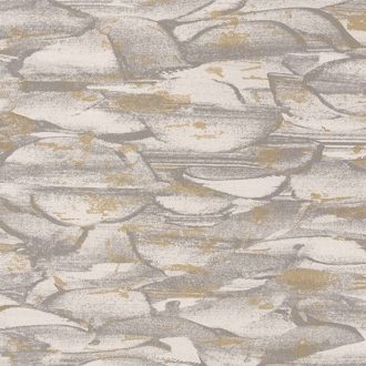 OCEANUM TAUPE Natur óceán hullámai sötét szürkésbézs aranysárga fémes csillogó tapéta