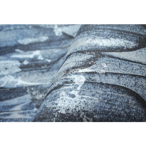 84566440 OCEANUM BLEU Natur óceán hullámai mélykék fekete fémes csillogó tapéta