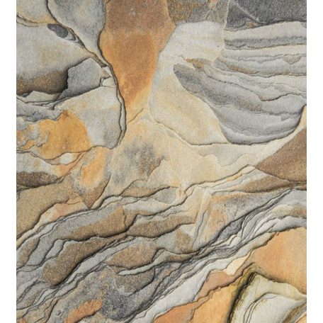 PANORAMIQUE GEOLOGIA OCRE Rusztikus sziklafal szürke barna okkersárga falpanel