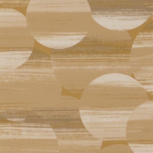 Casadeco Utopia 85122369 MIRAGE JAUNE Geometrikus színátmenetes körök sárga szürkésbarna fehér tapéta