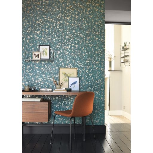 Casadeco Jardins Suspendus 85207202 GADAGNE Natur Reneszánsz kert zöld sötétzöld arany fénylő mintarészletek tapéta