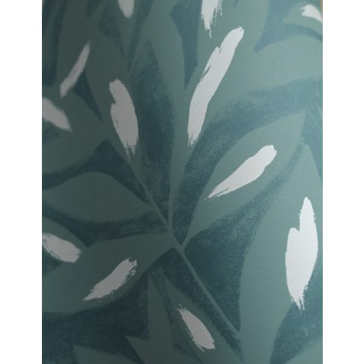 Casadeco Jardins Suspendus 85247314 TAMARIS Natur Sziluett levélmintázat zöld zöldeskék fehér tapéta