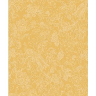   Casadeco Delicacy 85362264 FEATHER Organikus mozgalmas életkép/csendélet sárga bézsarany irizáló mintafestés tapéta