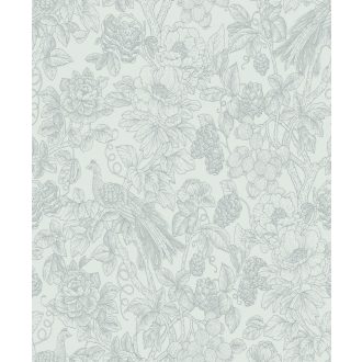   Casadeco Delicacy 85366151 FEATHER Organikus mozgalmas életkép/csendélet szürkésfehér szürkéskék irizáló mintafestés tapéta