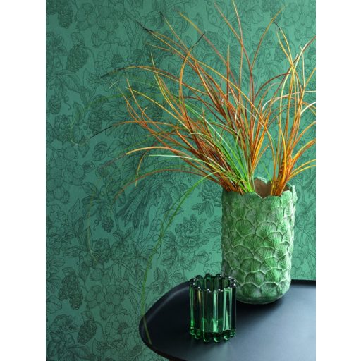 Casadeco Delicacy 85366461 FEATHER Organikus mozgalmas életkép/csendélet türkiz fekete irizáló mintafestés tapéta