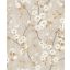 Casadeco Delicacy 85392327 SPRING FLOWER Natur almavirág karcsú leveles ágakon szürkésbézs fehér aranybarna sötétszürke tapéta