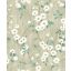 Casadeco Delicacy 85397298 SPRING FLOWER Natur almavirág karcsú leveles ágakon halványzöld fehér sárga zöld tapéta
