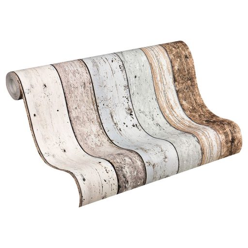 As-Creation Elements/New England 8550-39 Natur deszkaminta bézs barna kék tapéta