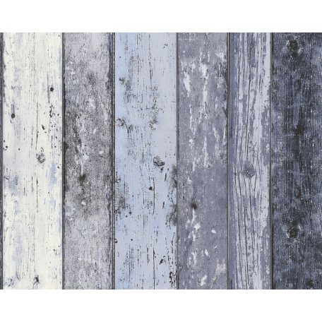 As-Creation Elements/Surfing & Sailing 8550-60 Natur deszkaminta kék szürke fekete fehér tapéta