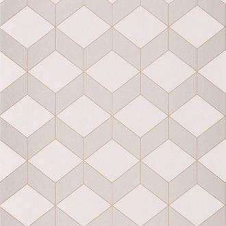   Casadeco 1930, 85681212 METRO Geometrikus 3D hatású síkidomok krém bézs/szürkésbézs arany fénylő mintarajzolat tapéta
