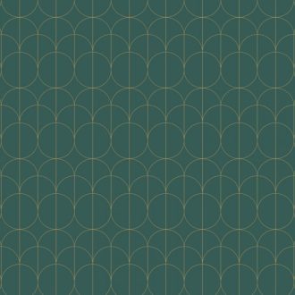   Casadeco 1930, 85697505  REFLET Geometrikus finom rajzolatú díszítőminta zöld arany fényló mintarajzolat tapéta