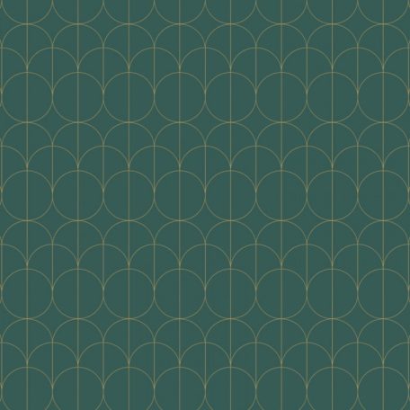 Casadeco 1930, 85697505  REFLET Geometrikus finom rajzolatú díszítőminta zöld arany fényló mintarajzolat tapéta