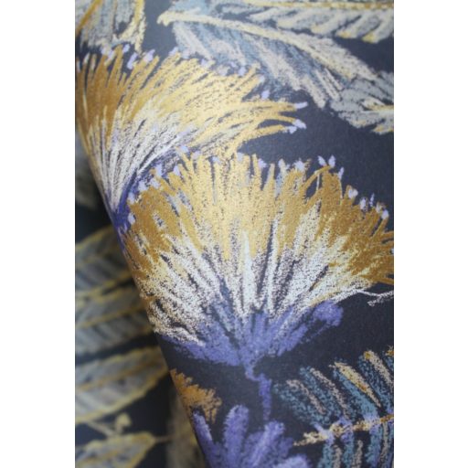 Casadeco Botanica 85892175 ALBIZIA Botanikus finom trópusi nönénymnta selyemakác antracit ibolyakék bézs currysárga fémes kiemelések tapéta