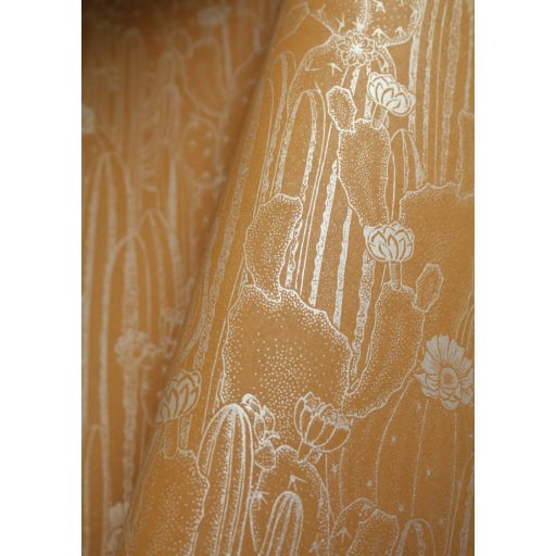 Casadeco Botanica 85922376 CACTACEAE Botanikus kaktuszültetvény currysárga/aranysárga bézs fémes kiemelések tapéta