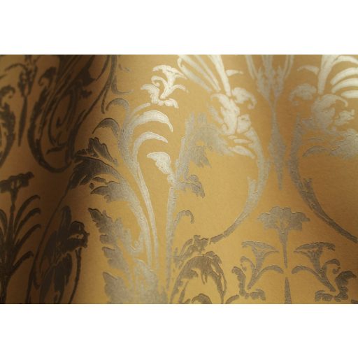 Casadeco Montsegur 86022235 TRIANON Klasszikus botanikai díszítőminta sárga arany fémes hatás tapéta