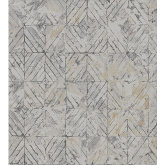   Casadeco Montsegur 86032155 REFLET káprázatos geometriai dekorminta bézs szürke arany tükörfényes felület tapéta