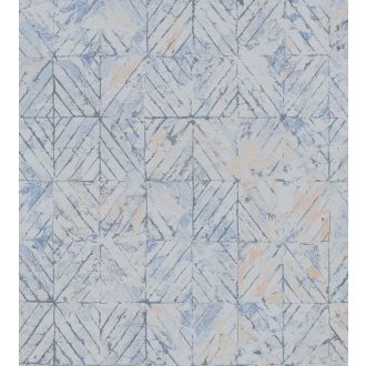   Casadeco Montsegur 86036149 REFLET káprázatos geometriai dekorminta kék szürke ezüst arany tükörfényes felület tapéta