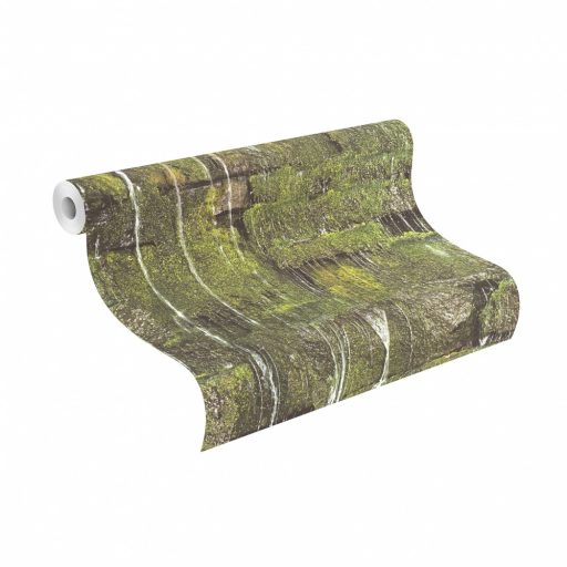 Rasch b.b home passion 861303 Natur patak csorgadozó vize mohás köveken zöld szürke barna tapéta