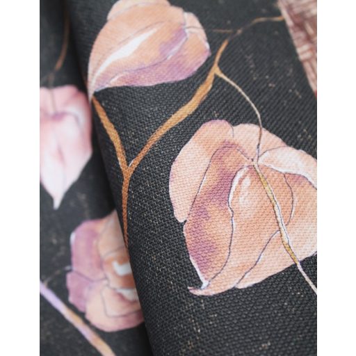 Physalis vagy japán lámpás csodaszép mintája antracit arany alkonyi narancs tapéta