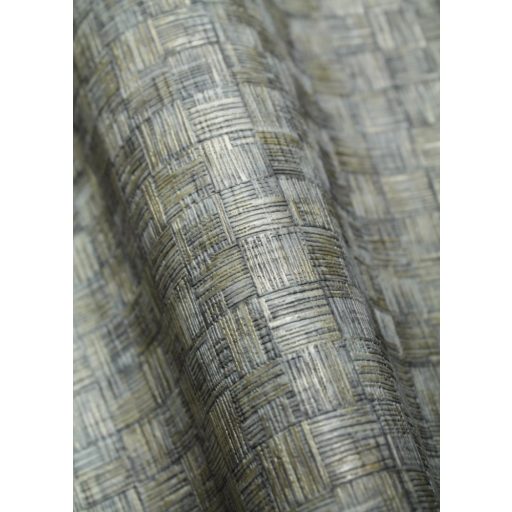 Dekoratív mozaik mintha kézi szövési növényi rostokból állna kenderzöld arany tapéta