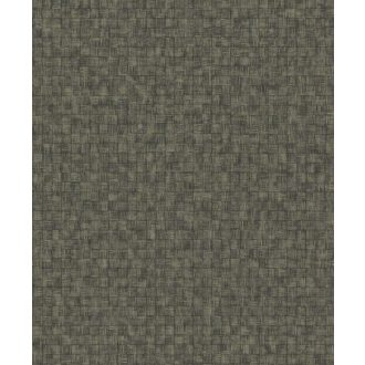   Dekoratív mozaik mintha kézi szövési növényi rostokból állna khakizöld antracit tapéta