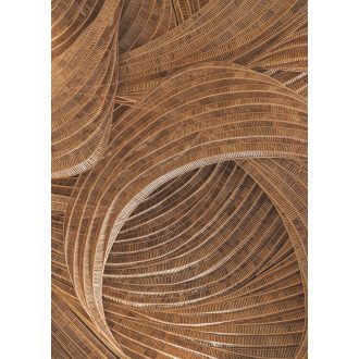   Monumentális aprólékosan fonott kosármotívum bézs barna falpanel