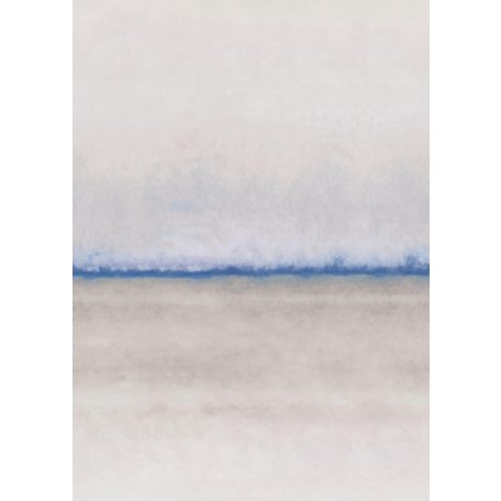 Finom körvonalú akvarell horizont szürke bézs indigókék falpanel